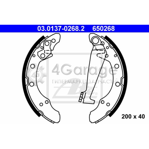 ATE 03013702682 Комплект тормозных колодок