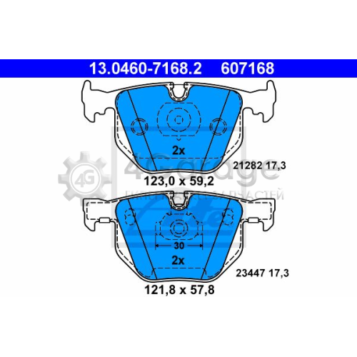 ATE 13046071682 Комплект тормозных колодок дисковый тормоз