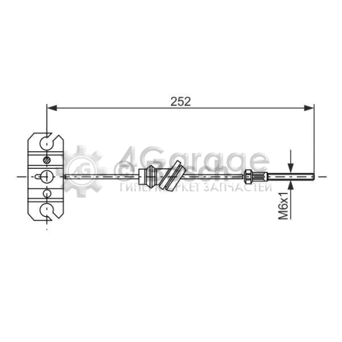 BOSCH 1987477503 Тросик cтояночный тормоз