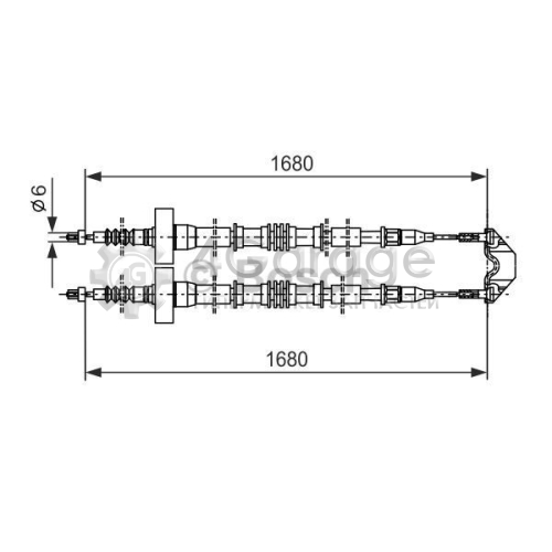 BOSCH 1987477528 Тросик cтояночный тормоз