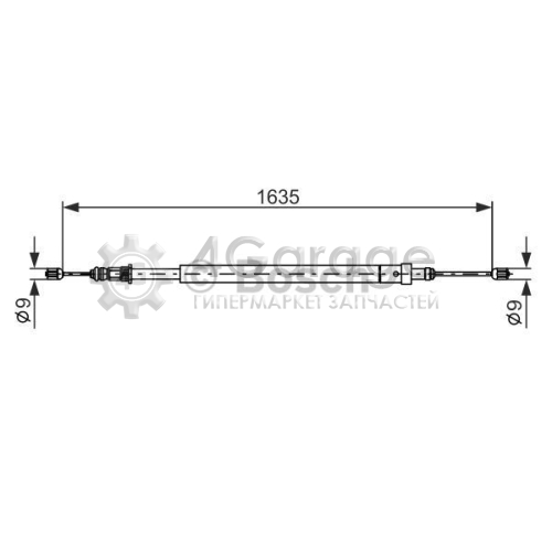 BOSCH 1987477582 Тросик cтояночный тормоз