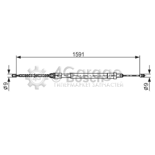 BOSCH 1987477580 Тросик cтояночный тормоз