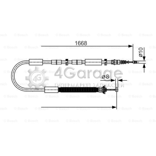 BOSCH 1987477911 Тросик cтояночный тормоз