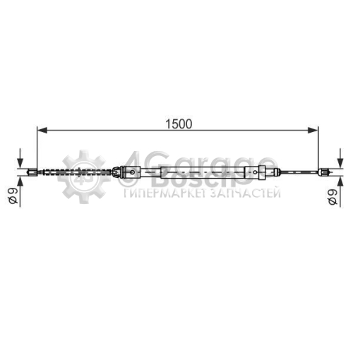 BOSCH 1987477581 Тросик cтояночный тормоз