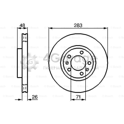 BOSCH 0986478125 Тормозной диск