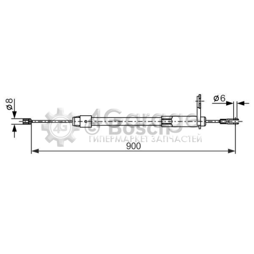 BOSCH 1987477847 Тросик cтояночный тормоз