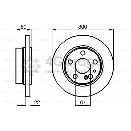 BOSCH 0986478566 Тормозной диск