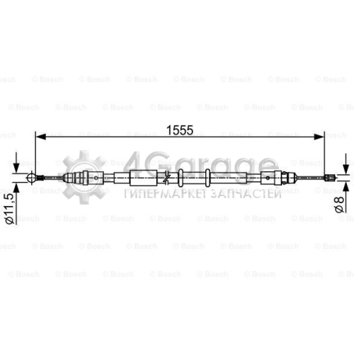 BOSCH 1987482552 Тросик cтояночный тормоз