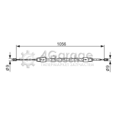 BOSCH 1987477692 Тросик cтояночный тормоз