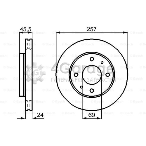 BOSCH 0986478774 Тормозной диск