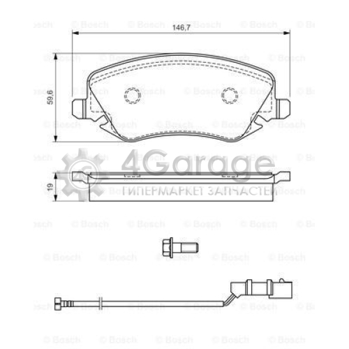 BOSCH 0986424679 Комплект тормозных колодок дисковый тормоз