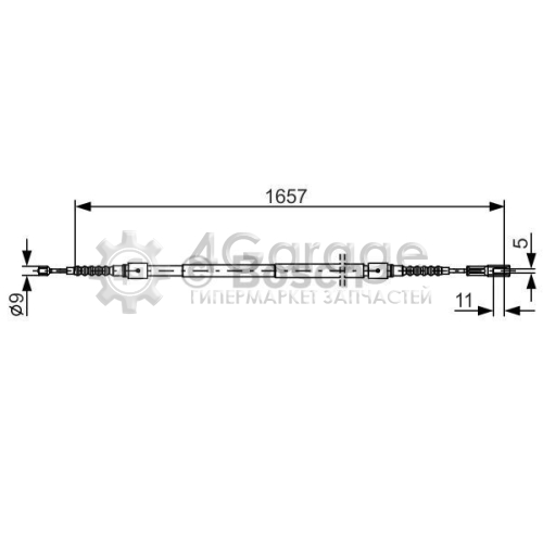 BOSCH 1987477881 Тросик cтояночный тормоз