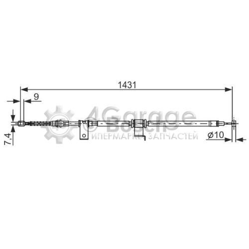 BOSCH 1987482293 Тросик cтояночный тормоз