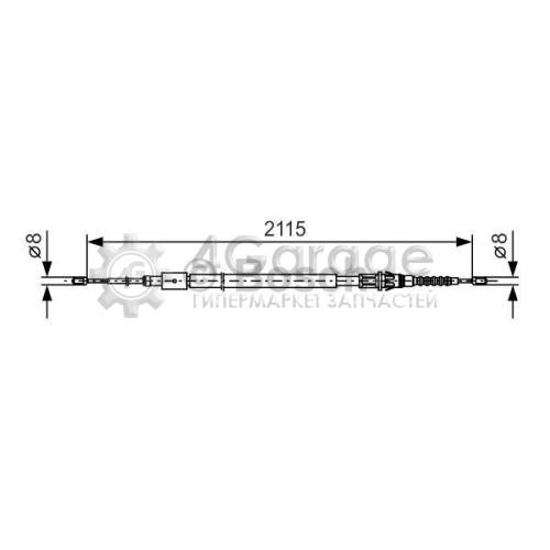 BOSCH 1987477775 Трос ручного тормоза