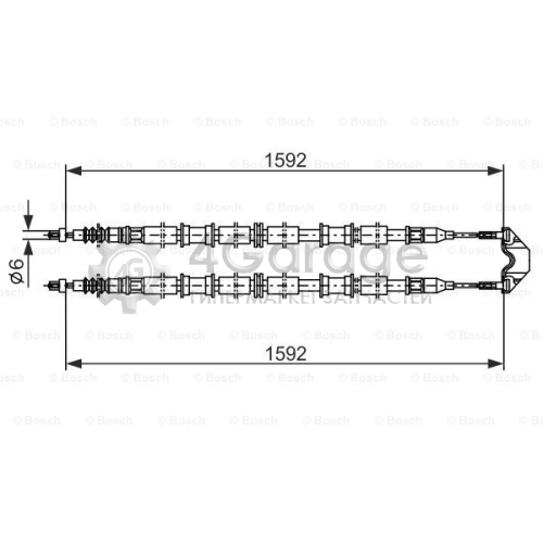 BOSCH 1987482102 Тросик cтояночный тормоз