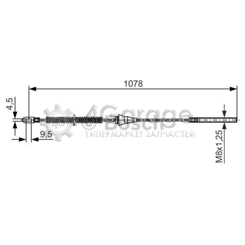 BOSCH 1987477310 Тросик cтояночный тормоз