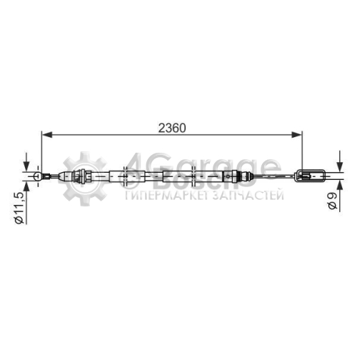 BOSCH 1987477714 Тросик cтояночный тормоз