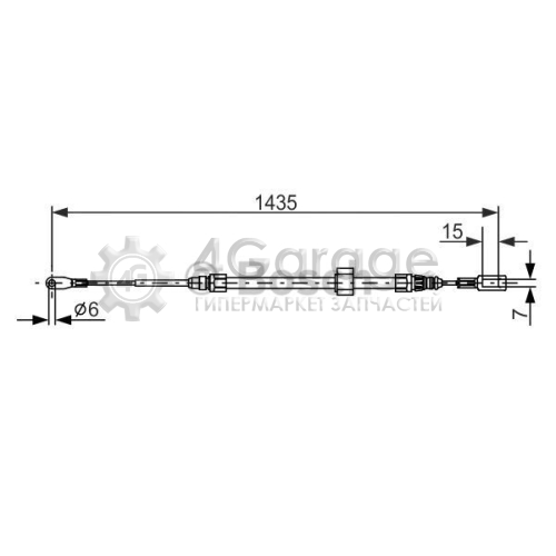 BOSCH 1987477853 Тросик cтояночный тормоз