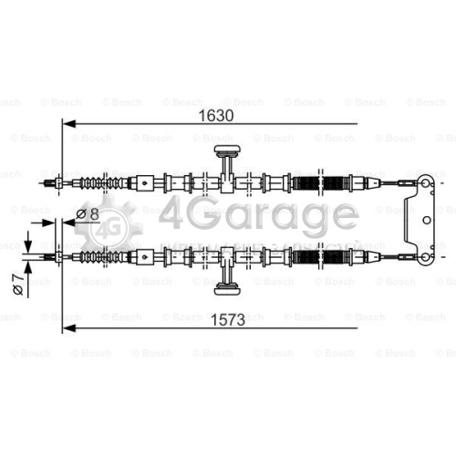 BOSCH 1987477763 Тросик cтояночный тормоз