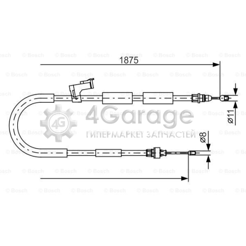 BOSCH 1987482057 Тросик cтояночный тормоз