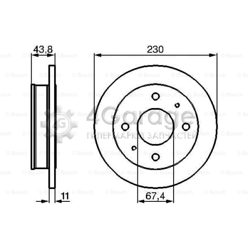 BOSCH 0986478727 Тормозной диск