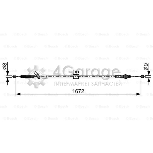 BOSCH 1987482630 Тросик cтояночный тормоз