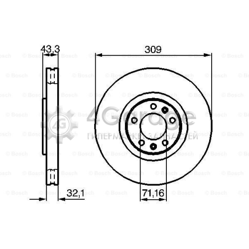 BOSCH 0986479027 Тормозной диск