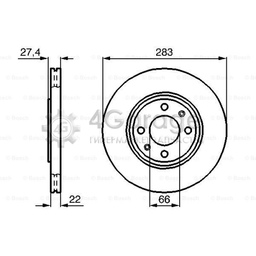 BOSCH 0986478834 Тормозной диск