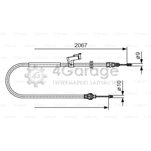 BOSCH 1987482134 Тросик cтояночный тормоз