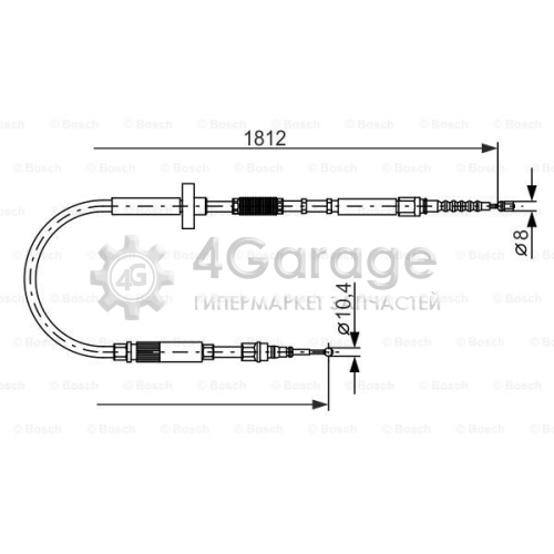 BOSCH 1987477659 Тросик cтояночный тормоз