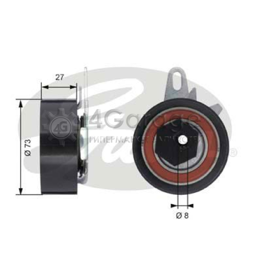 Натяжной ролик ремень ГРМ PowerGrip® GATES T43047 в Москве