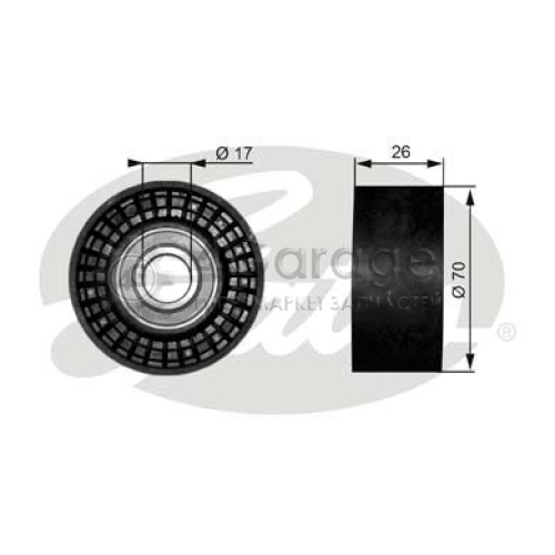 GATES T38018 Паразитный / ведущий ролик поликлиновой ремень DriveAlign®