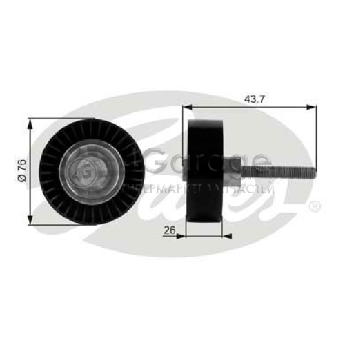 GATES T38054 Паразитный / ведущий ролик поликлиновой ремень DriveAlign®