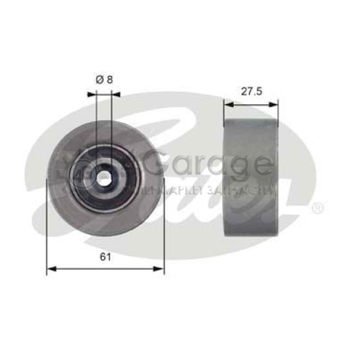 GATES T42151 Паразитный / Ведущий ролик зубчатый ремень PowerGrip®