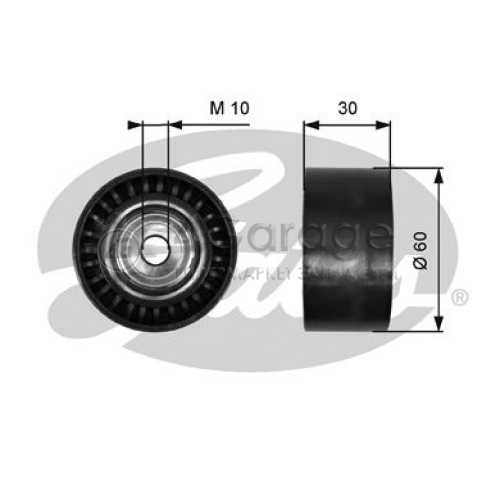 GATES T36380 Паразитный / ведущий ролик поликлиновой ремень DriveAlign®