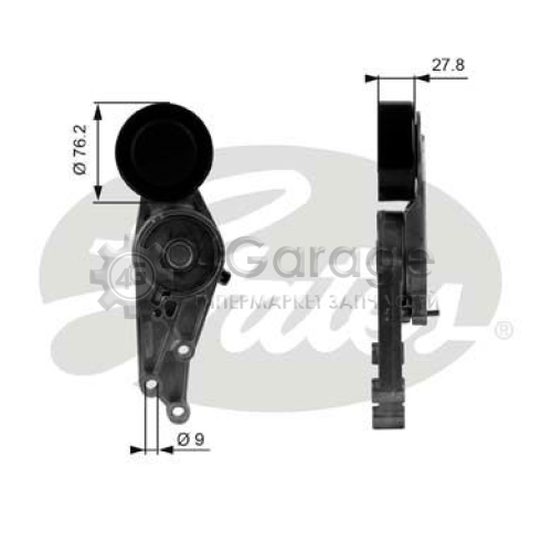 GATES T38207 Натяжной ролик поликлиновой ремень DriveAlign®