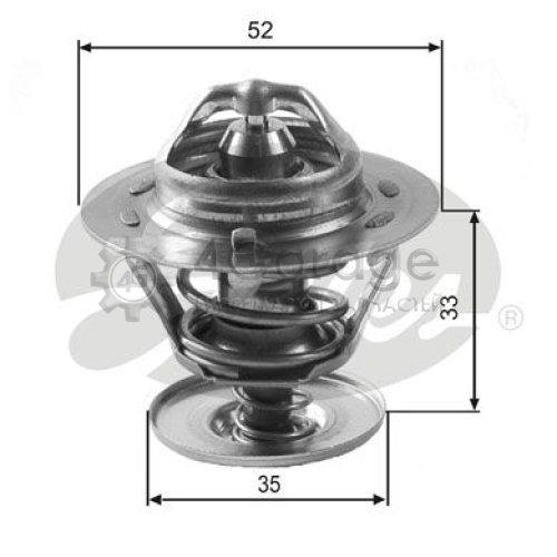 GATES TH12588G1 Термостат охлаждающая жидкость