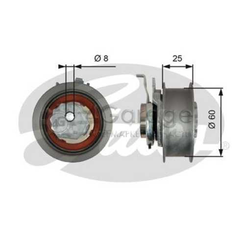 GATES T43247 Натяжной ролик ремень ГРМ PowerGrip®