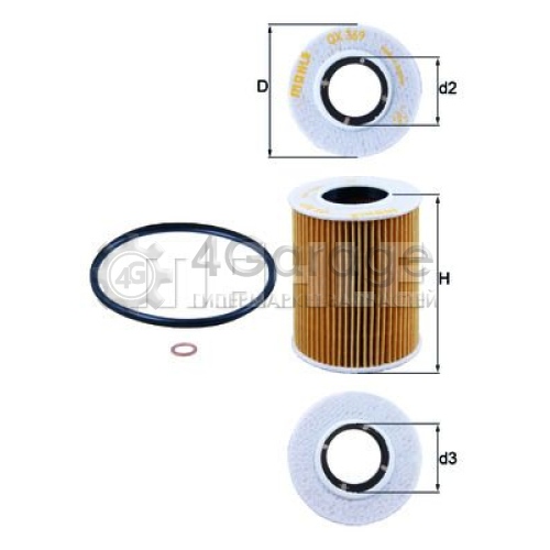 KNECHT OX369D Масляный фильтр