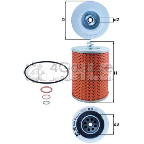 KNECHT OX71D Масляный фильтр