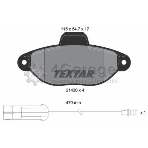 TEXTAR 2143603 Комплект тормозных колодок дисковый тормоз Q+