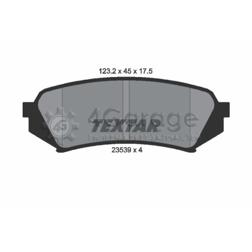 Комплект тормозных колодок дисковый тормоз TEXTAR 2353902 в Нижнем Новгороде
