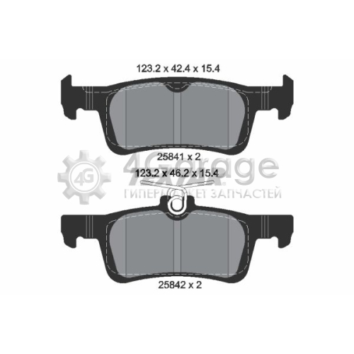 TEXTAR 2584101 Комплект тормозных колодок дисковый тормоз Q+ в Красноярске
