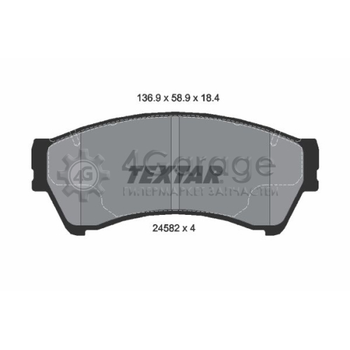 TEXTAR 2458201 Комплект тормозных колодок дисковый тормоз Q+ в Красноярске