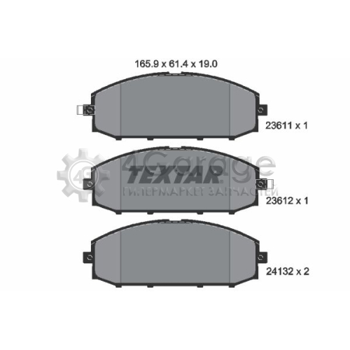Комплект тормозных колодок дисковый тормоз TEXTAR 2361101 в Ростове-на-Дону