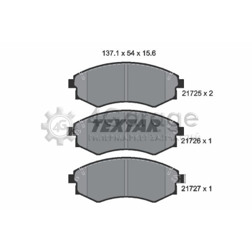 Комплект тормозных колодок дисковый тормоз TEXTAR 2172502 в Нижнем Новгороде