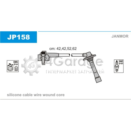 JANMOR JP158 Комплект проводов зажигания