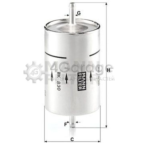 Топливный фильтр MANN-FILTER WK830 в Нижнем Новгороде