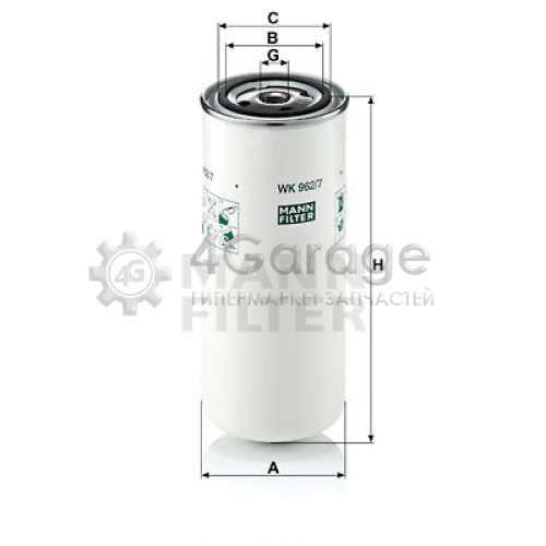 MANN-FILTER WK9627 Топливный фильтр