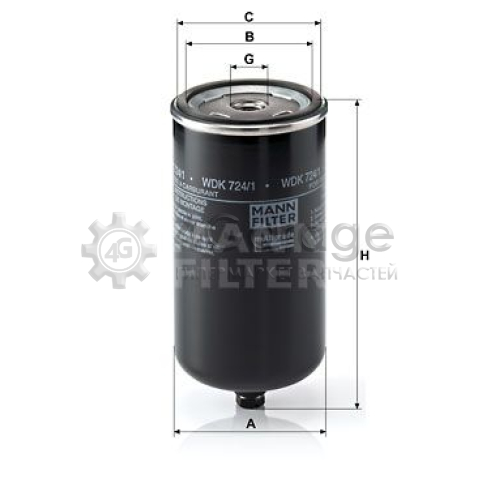 MANN-FILTER WDK7241 Топливный фильтр в Красноярске